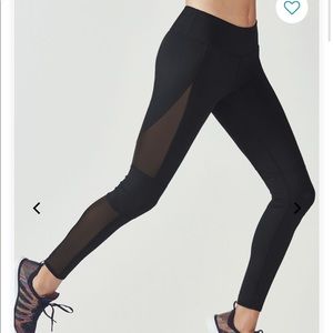 NWT Fabletics Black Blair Legging with Mesh Detail